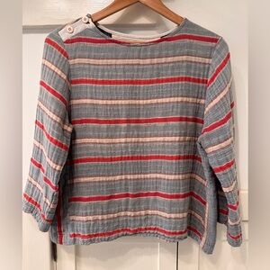 Ace & Jig button shoulder top with 3/4 sleeves